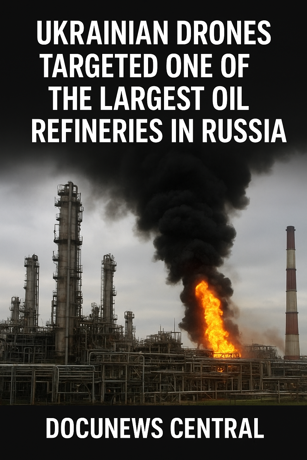 Ukrainian Drones Targeted One of the Largest Oil Refinery In Russia