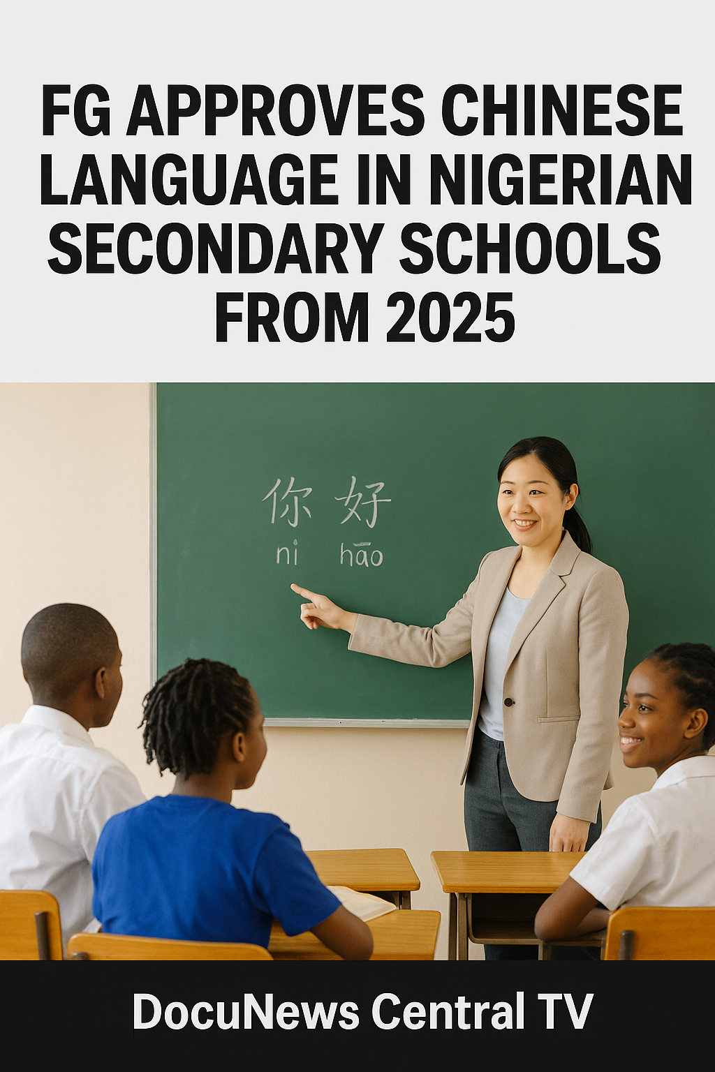 FG Approves Chinese Language in Nigerian Schools