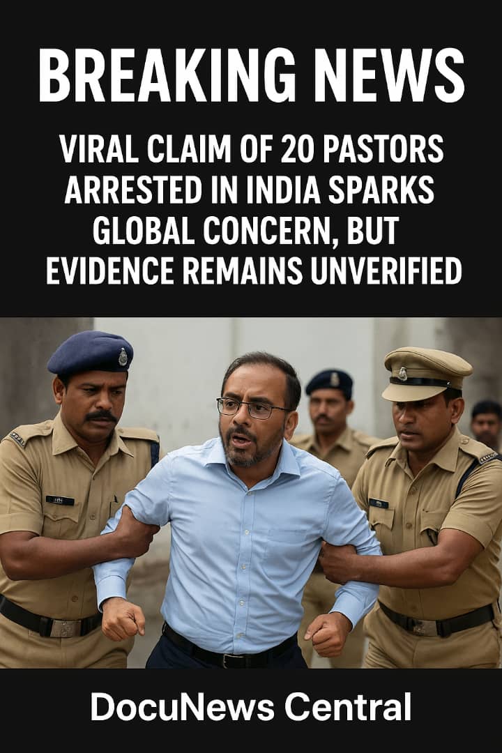 20 Pastor  Arrested In India. The Viral Claim That Sparks Global Concern