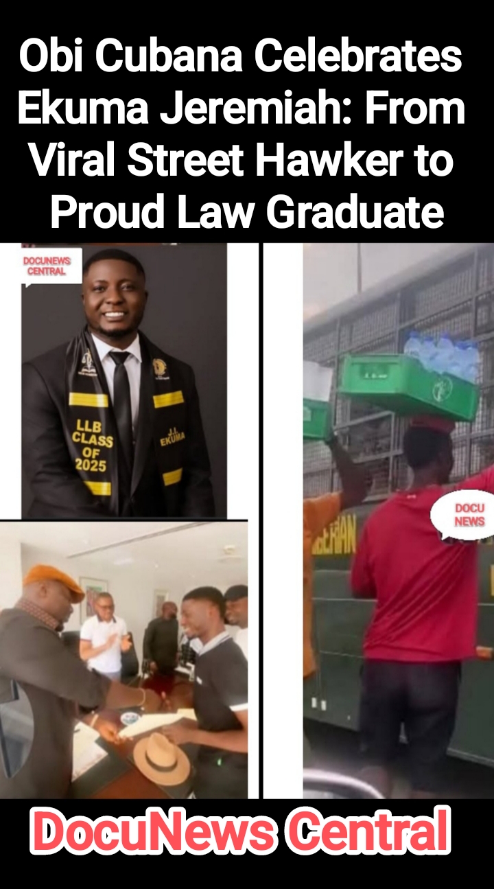 Obi Cubana celebrates  Ekuma Jeremiah: From viral street hawker to proud law graduate