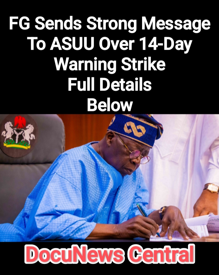 FG Sends Strong Message to ASUU Over 14-Day Warning Strike