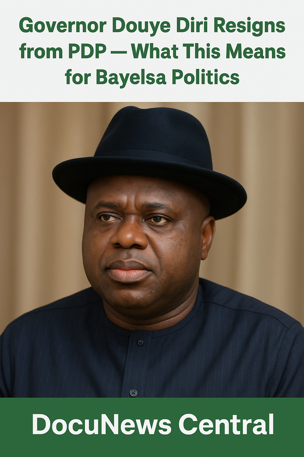 BREAKING NEWS: Governor Douye Diri Resigns from PDP.