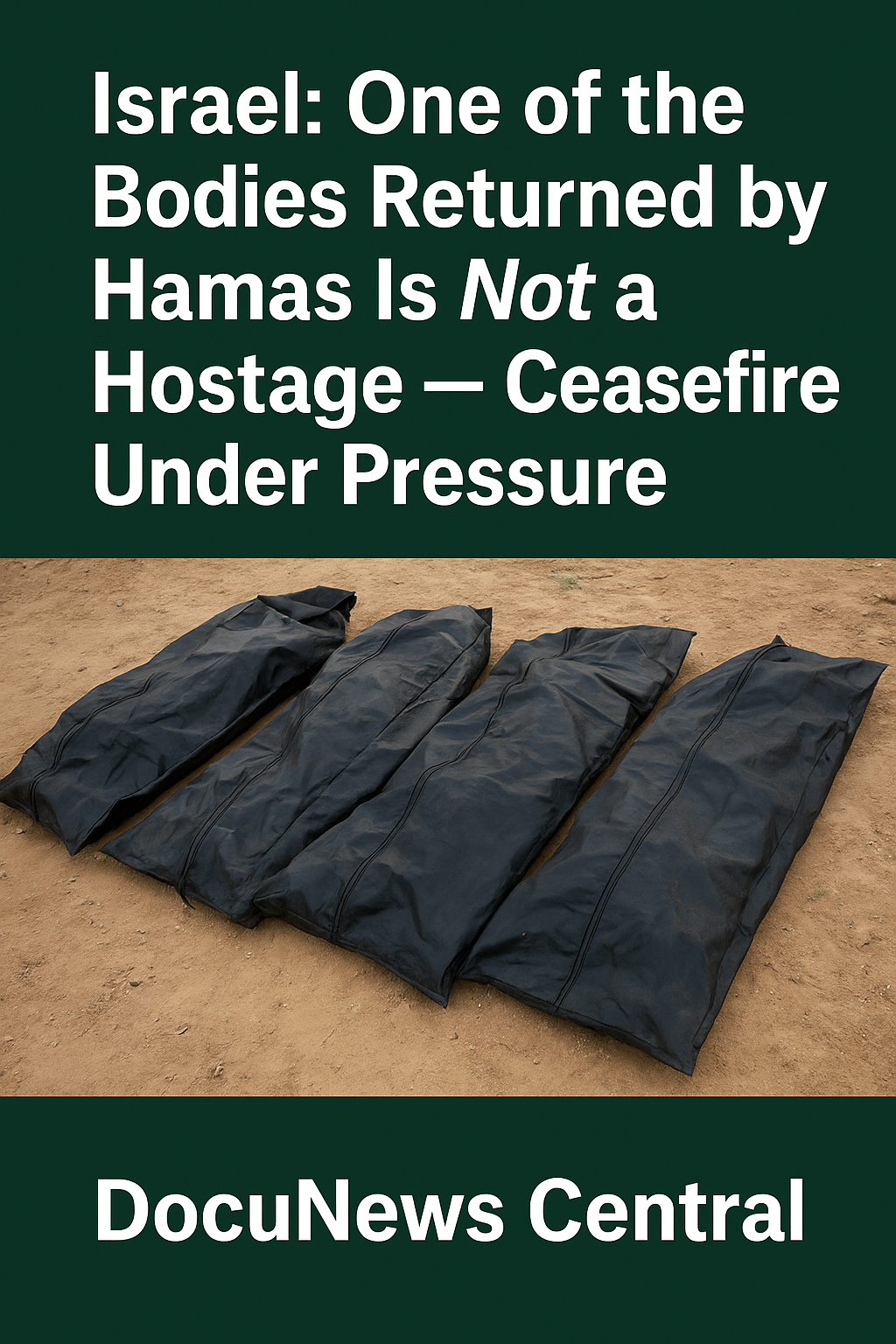 Israel: One of the Bodies Returned by Hamas Is Not a Hostage.