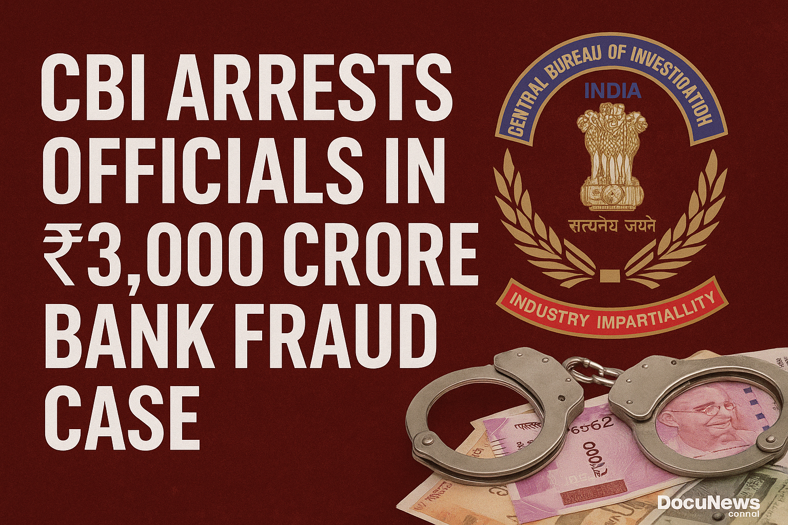 CBI Arrests Officials in ₹3,000 Crore Bank Fraud Case Involving Delhi Firm