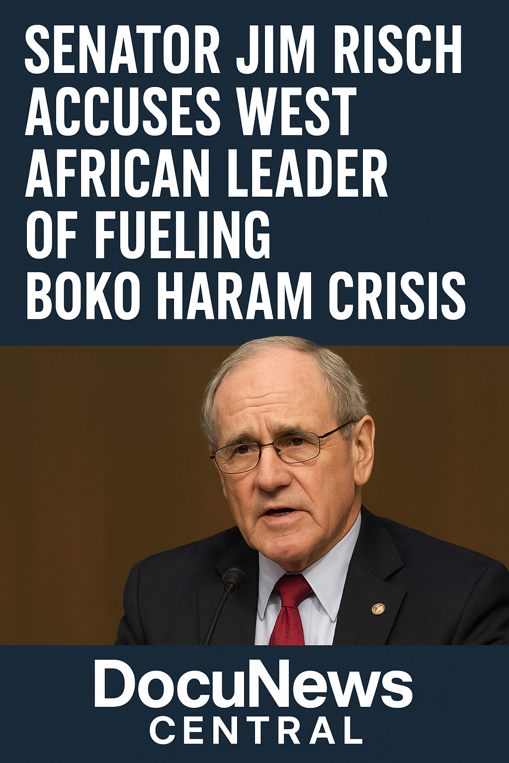 Senator Jim Risch Accuses West African Leader of Fueling Boko Haram