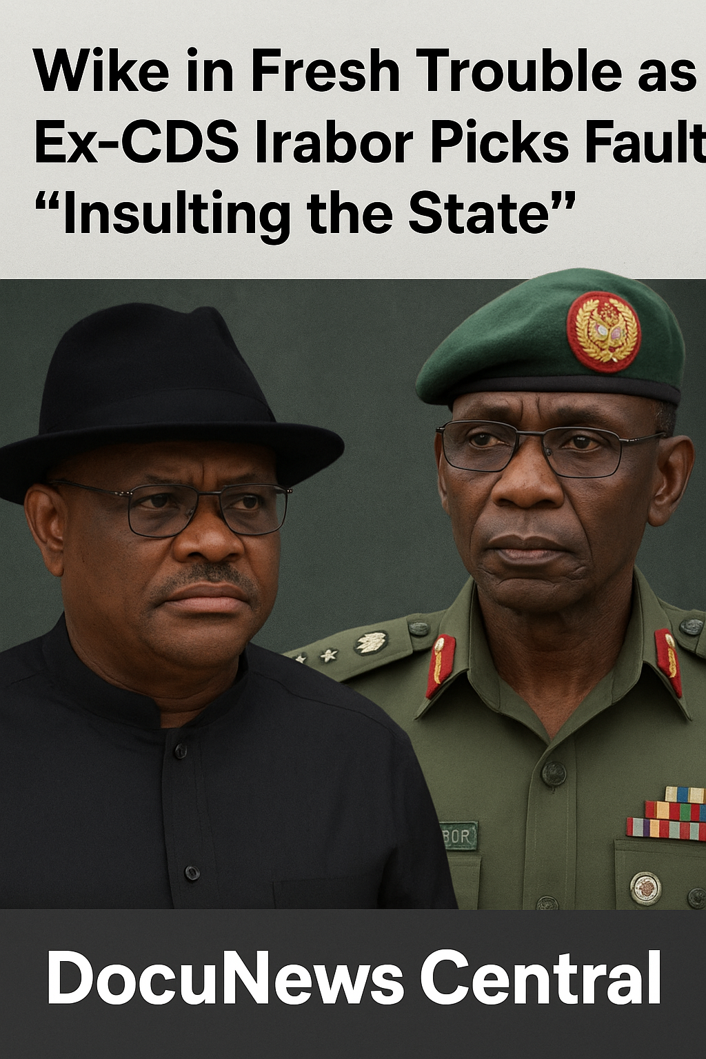Wike in Fresh Trouble as Ex-CDS Irabor Picks Fault: “Insulting the State”