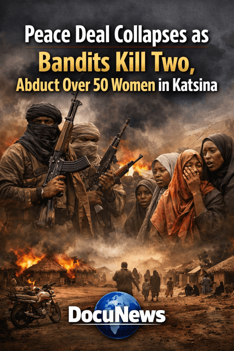 AI Generated Illustration showing bandits and the women they kidnapped. so this is were Bandits Kill Two, Abduct Over 50 Women in Katsina