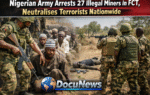 AI Generated Illustration Of when Nigerian Army Arrests 27 Illegal Miners in FCT