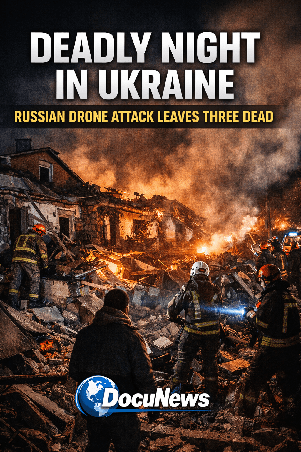 AI Generated illustration Of Deadly Night in Ukraine: