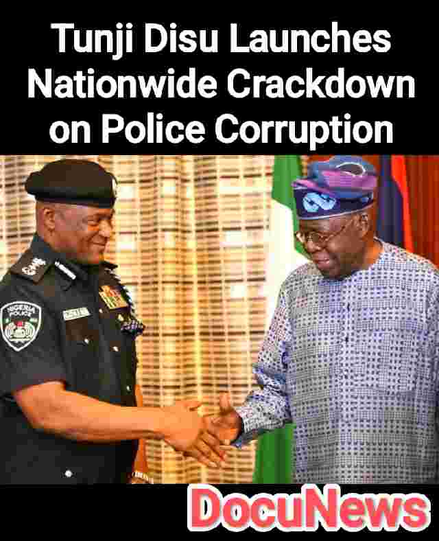 Tunji Disu speaking at Force Headquarters during nationwide crackdown on police corruption in Nigeria