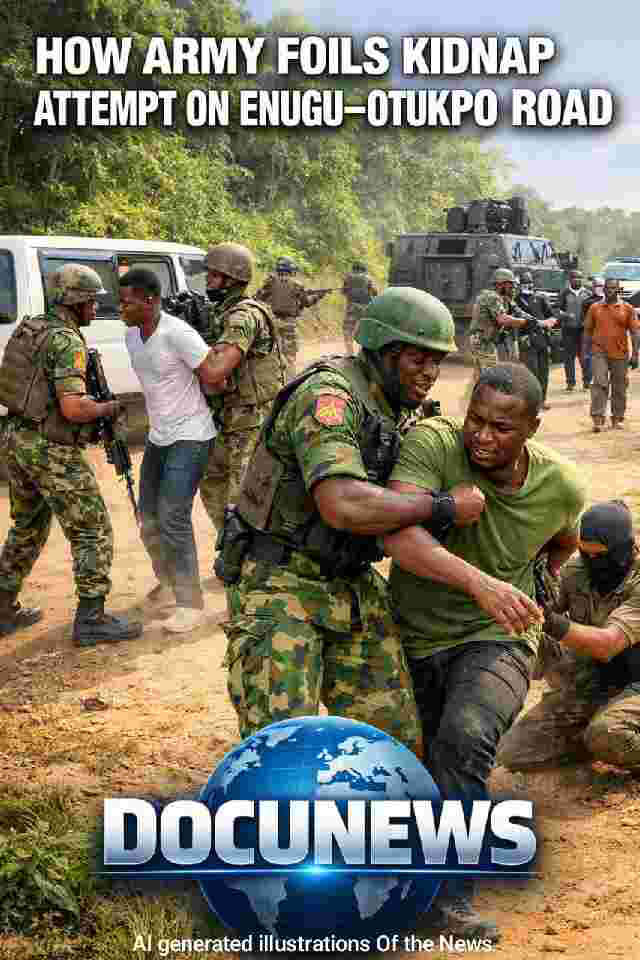 Nigerian Army troops during patrol on Enugu-Otukpo Road security operation