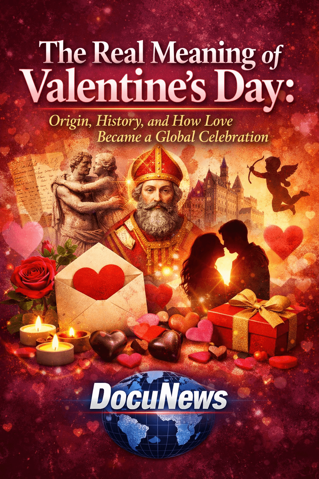 The Real Meaning of Valentine’s Day: origin, history, and love symbols including Cupid, roses, and chocolates