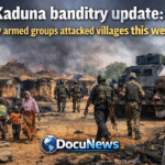 AI generated illustrations Of How Residents flee as armed groups attack villages in Kaduna State during renewed banditry incidents