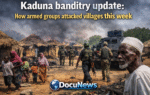 AI generated illustrations Of How Residents flee as armed groups attack villages in Kaduna State during renewed banditry incidents