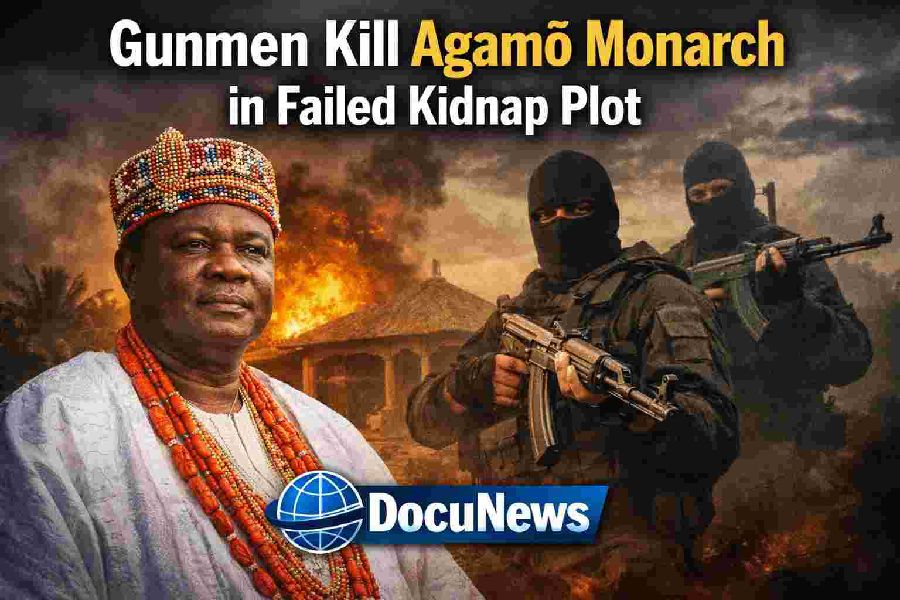 AI generated illustrations Of Oba Kehinde Falodun, Agamọ monarch, killed by bandits during failed abduction in Ondo State – DocuNews coverage