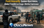 AI generated illustrations Of Highway security threat on Enugu–Onitsha Expressway as armed men abduct travelers from vehicles