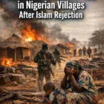 AI generated illustrations Of Kwara State massacre: armed extremists attack Nigerian villages killing 162 residents