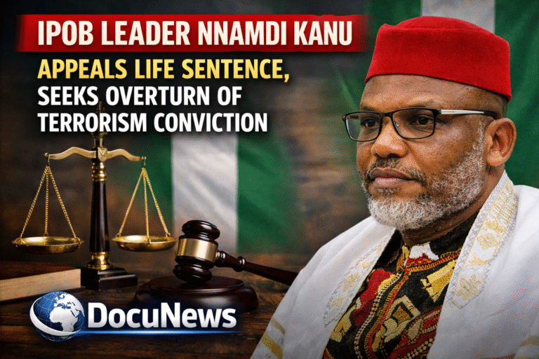 IPOB Leader Nnamdi Kanu Appeals Life Sentence, Seeks Overturn of Terrorism Conviction