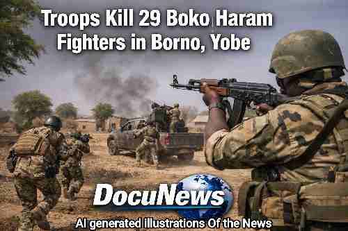 Nigerian troops kill 29 Boko Haram fighters during operation in Borno and Yobe