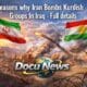 Iran and Iraq border conflict news headline with DocuNews logo design