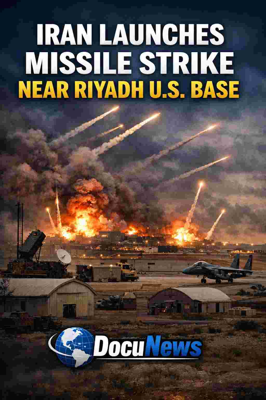 Iran missile strike near Riyadh U.S. base as missiles target Prince Sultan Air Base in Saudi Arabia