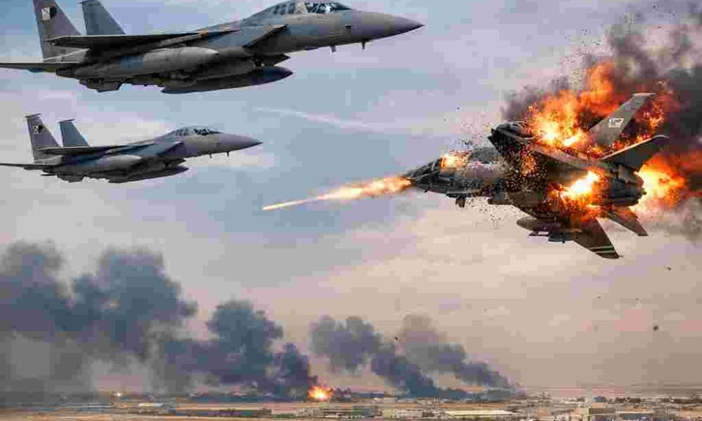 Qatar fighter jets shooting down Iranian warplanes minutes before strike on U.S. base at Al Udeid Air Base in Doha.