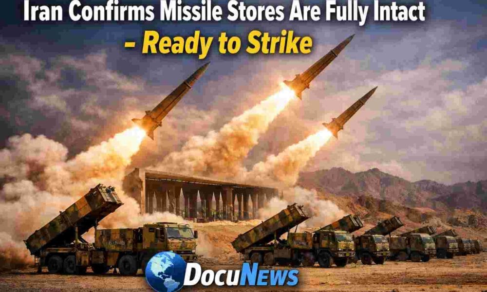 AI generated illustrations Of Iran missile launch with trucks and bunkers, confirming full missile stores and readiness