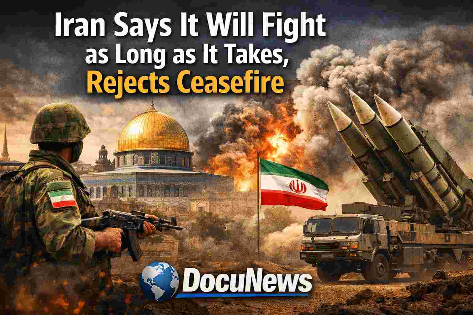 Iran Says It Will Fight as Long as It Takes, Rejects Ceasefire