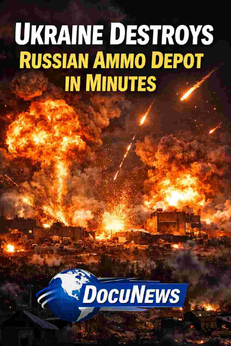 AI generated illustrations of Ukraine Destroys Russian Ammo Depot in Minutes